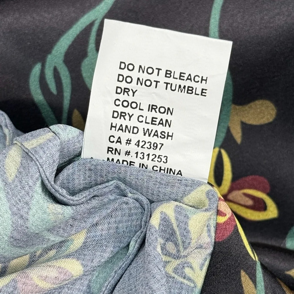 Pink Martini Open Front Blazer Jacket Womens Size Large Black Gold Florals - Picture 9 of 11